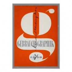 Vintage art print, Design journal cover typography