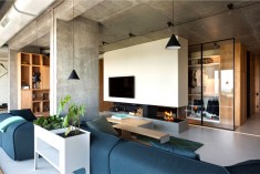 Fresh Green Plants, Copper and Concrete at Apartment Designed by Olga Akulova – InteriorZine
