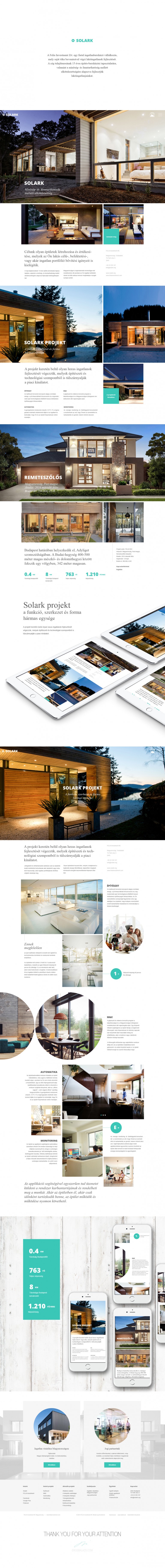 Solark. Luxury home near to Budapest, Hungary. Responsive webdesign concept.