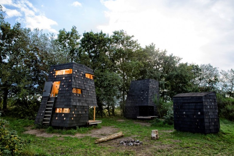 Wooden Shelters and Campsites on the Danish Coast