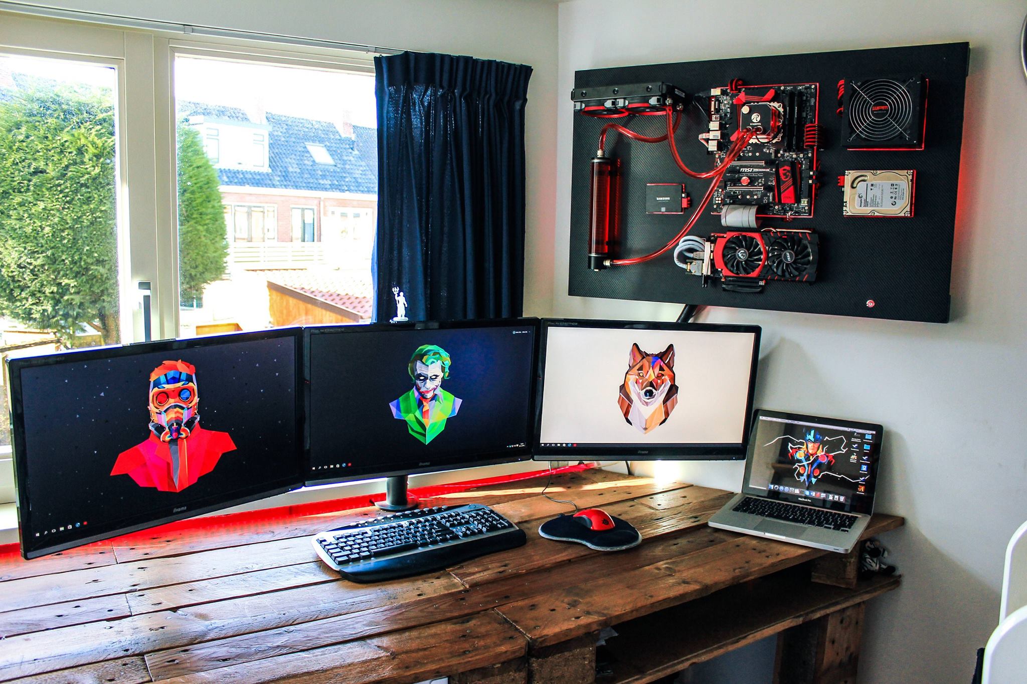 Wall mounted game pc build on Inspirationde