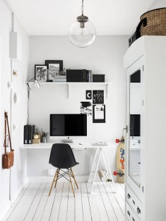 Home office black and white