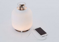 Lantern-shaped table lamp
