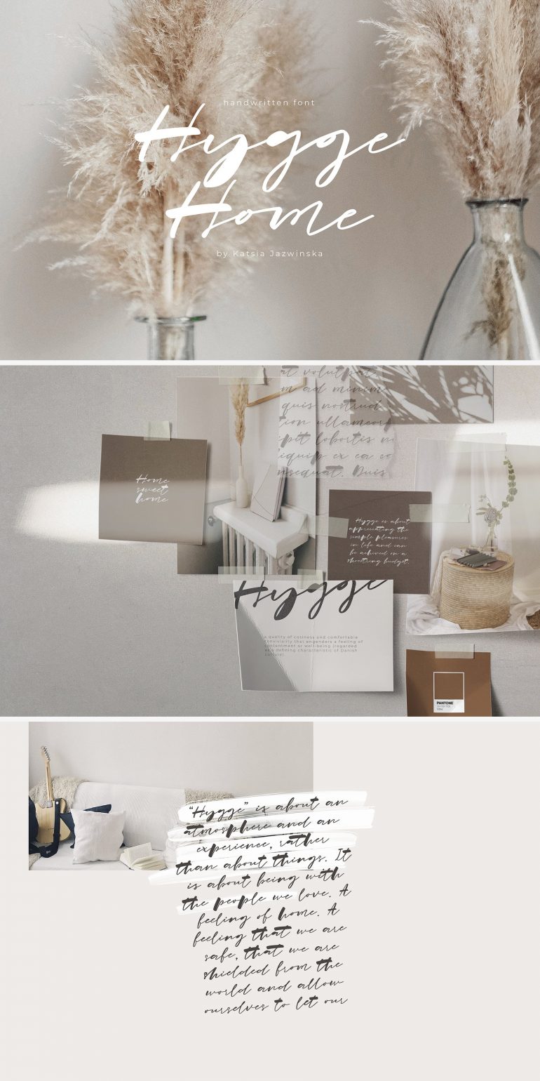 Hygge Home | Signature Font on Inspirationde