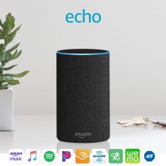 Echo (2nd Generation) – Smart speaker with Alexa – Charcoal Fabric