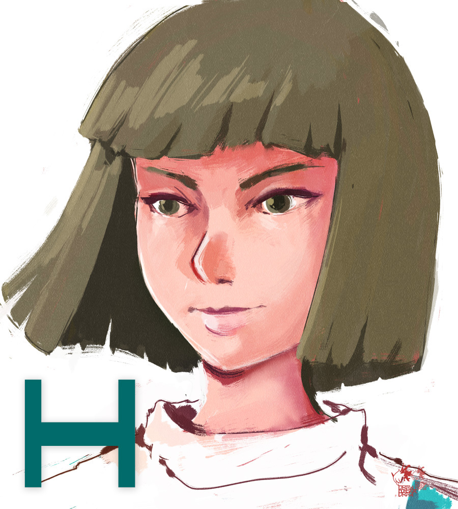 H for Haku! by Drawmonsterdraw
