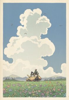 Paysage de Ghibli, art illustré par Bill Mudron. – le site du Japon