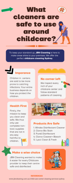 What cleaners are safe to use around childcare?
