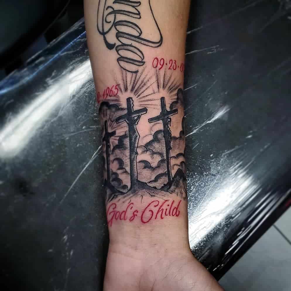 Brother's Keeper Tattoo Realm - Awesome Boondock Saints cross tattoo.  #Veritas #Aequitas #BoondockSaintstattoo #crosstattoo  #BrothersKeeperTattooRealm | Facebook