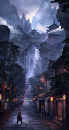 2, Wencheng Y | Fantasy landscape, Anime scenery wallpaper, Scenery wallpaper