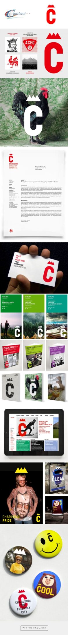 Brand New: New Logo and Identity for Charleroi by Pam et Jenny… – a grouped images p ...