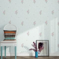 Dense Blossoms Design Wallpaper Decorative Wall Covering for Living Room, Non-Pasted – Lig ...