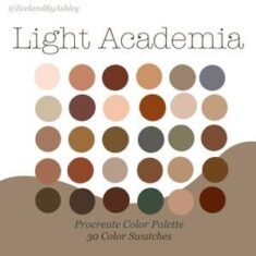 Light Academia Procreate Color Palette 30 Swatches Instant – Etsy