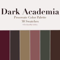 Dark Academia Inspired Procreate Color Palette 30 Swatches – Etsy