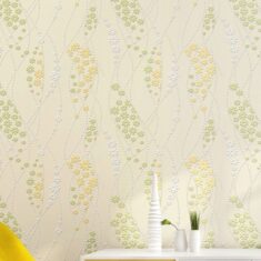 Decorative Non-Pasted Wallpaper Dense Flower Pattern Non-Woven Wall Decor in Pastel Color – ...