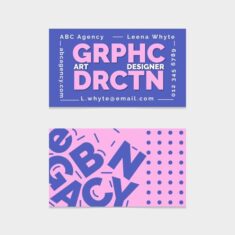 Free Vector | Funny graphic designer business card template