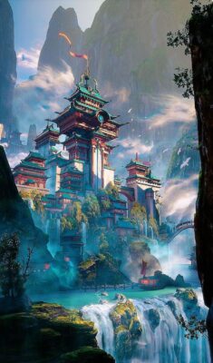 Pin by _🃏💬🀄️ on Phone theme wallpapers | Anime scenery wallpaper, Fantasy art landscapes, Anime  ...