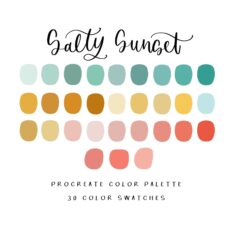 Salty Sunset Procreate Color Palette/procreate Tools/instant – Etsy