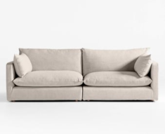 Unwind 2-Piece Slipcovered Sectional – Crate and Barrel | Havenly