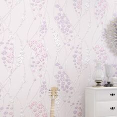 Decorative Non-Pasted Wallpaper Dense Flower Pattern Non-Woven Wall Decor in Pastel Color – ...
