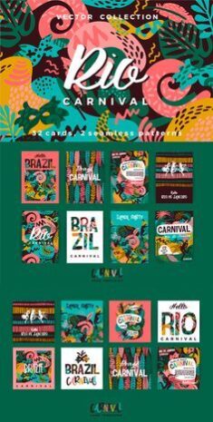 Brazil carnival. Vector collection. By Grape Studio | TheHungryJPEG