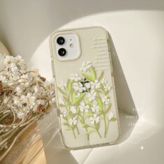 Soft silicone Flower Retro phone case high quality shockproof cover for iphone 12 11 pro max min ...