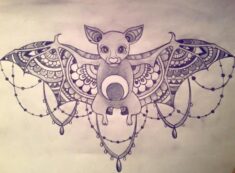 Bat Sternum Tattoo by SapphireBatt on DeviantArt