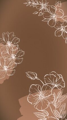 Flower sketch background, paper sheet design, mobile cover style..