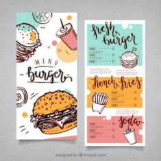 Premium Vector | Hand-drawn hamburger menu