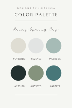 Rainy Spring Day | Neutral Green and Beige Color Palette with Hex Codes for Natural Boho Brands