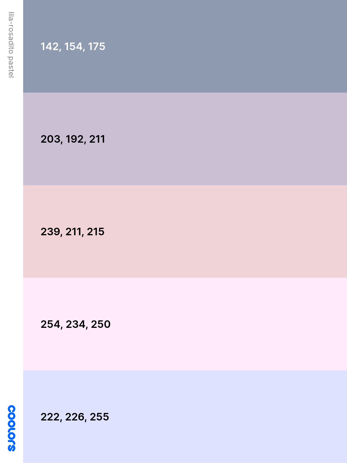 Paleta de color RGB para apuntes digitales o presentaciones en power point