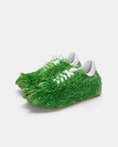 Loewe releases grass-covered canvas trainers for spring