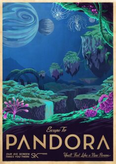 30 Illustrated Travel Posters for Fantasy Destinations