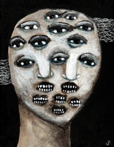 8×10 ART PRINT Monster Folk Art Portrait Painting Creepy – Etsy Canada