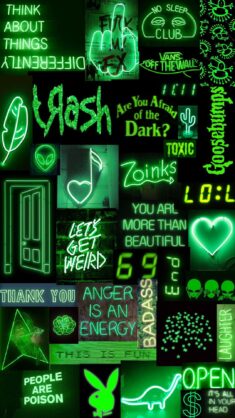 Green neon aesthetic wallpaper