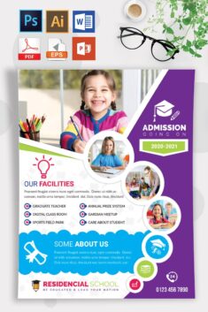 Kindergarten, Preschool and Kids Flyer and Brochure Design Templates | EntheosWeb