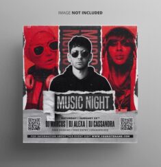 Premium PSD | Music and concert flye