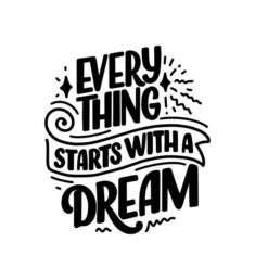 Premium Vector | Inspirational quote about dream.