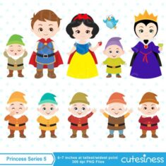 Snow White Clipart Princess Clipart Princess Digital Clipart – Etsy