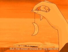 anime orange moon alternative quote: sailor moon art – monochrome, anime quote, anime sad