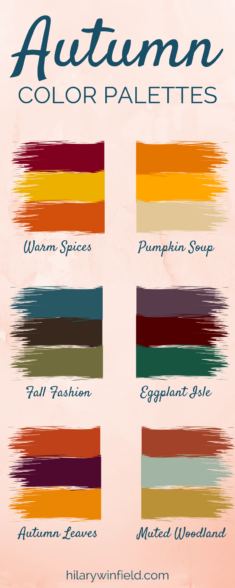 My Favorite Autumn Color Palettes – Hilary Winfield Fine Art LLC