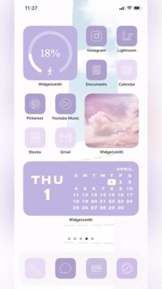 Pastel Purple IOS App Icon pack Aesthetic iPhone Home Screen | Etsy