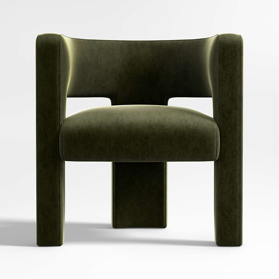 Sculpt Velvet Accent Chair + Reviews | Crate & Barrel