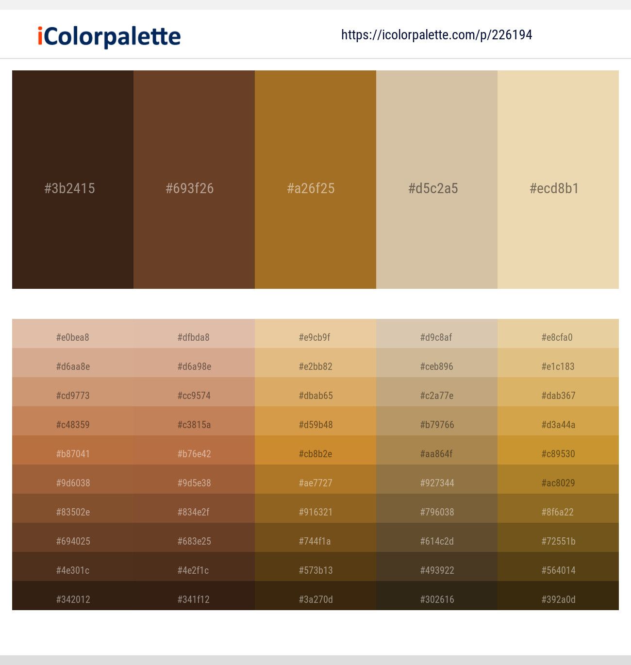 Cedar – Pickled Bean – Desert – Akaroa – Chamois Color scheme | iColorpalette