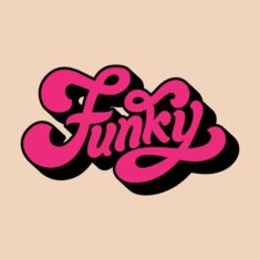 Free Vector | Funky word typography style illustration