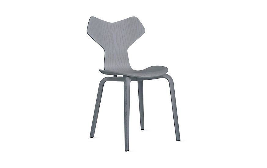 Fritz Hansen Grand Prix Chair With Wood Legs by Design Within Reach