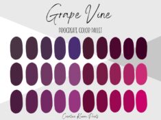 Grape Vines Procreate Palette | Purple Color Swatches | Instant Download