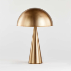 Lachlin Brass Mushroom Table Desk Lamp + Reviews | Crate & Barrel