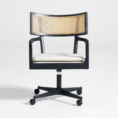 Libby Natural Cane Desk Chair + Reviews | Crate & Barrel