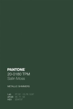 PANTONE 20-0180 ТРМ Satin Moss Color Code